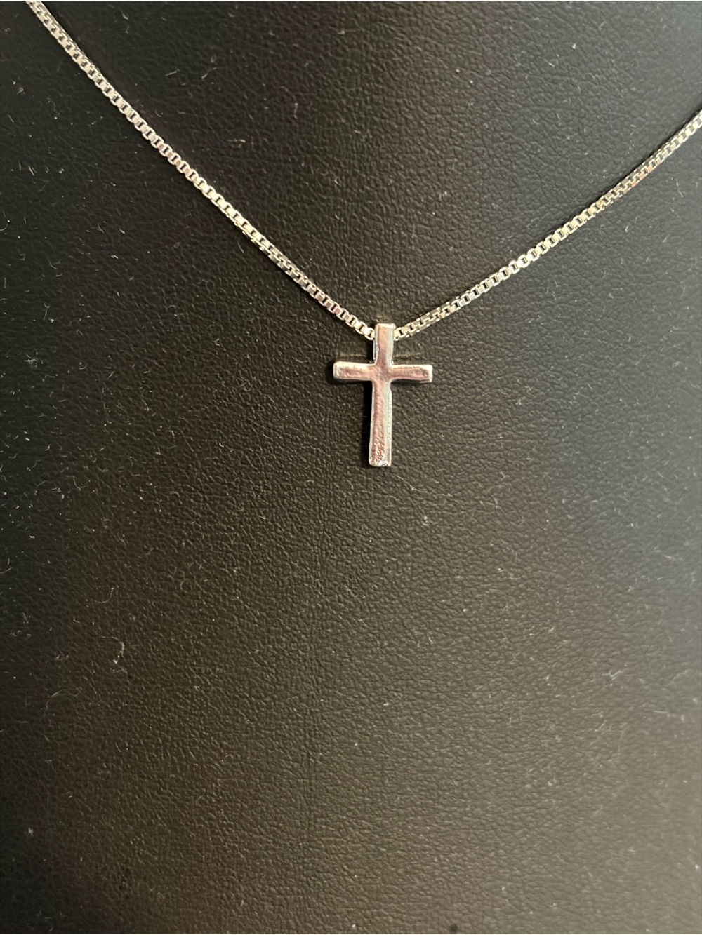 Minimal Sterling Cross Necklace for Women - Silver Finish